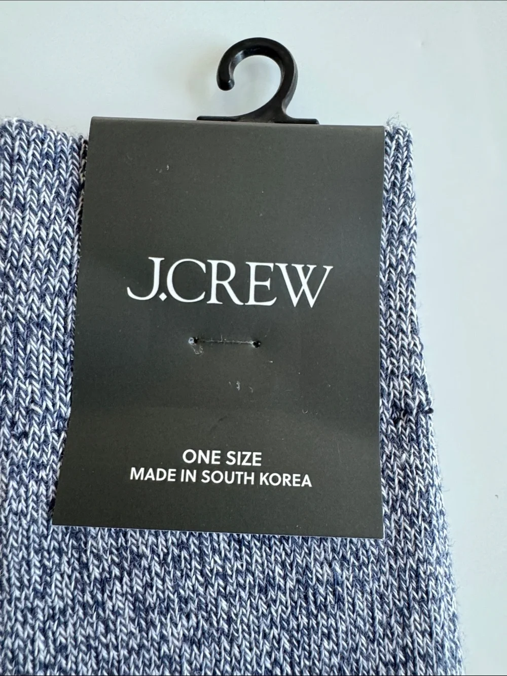 NWT! J. Crew Men’s Heathered Navy & White Crew Socks